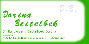 dorina beitelbek business card